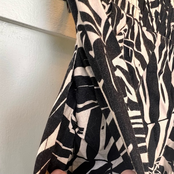 Panama Jack Women’s Large Wide Leg Linen Blend Pant Pockets Resort Vacation Leaf - Picture 3 of 8